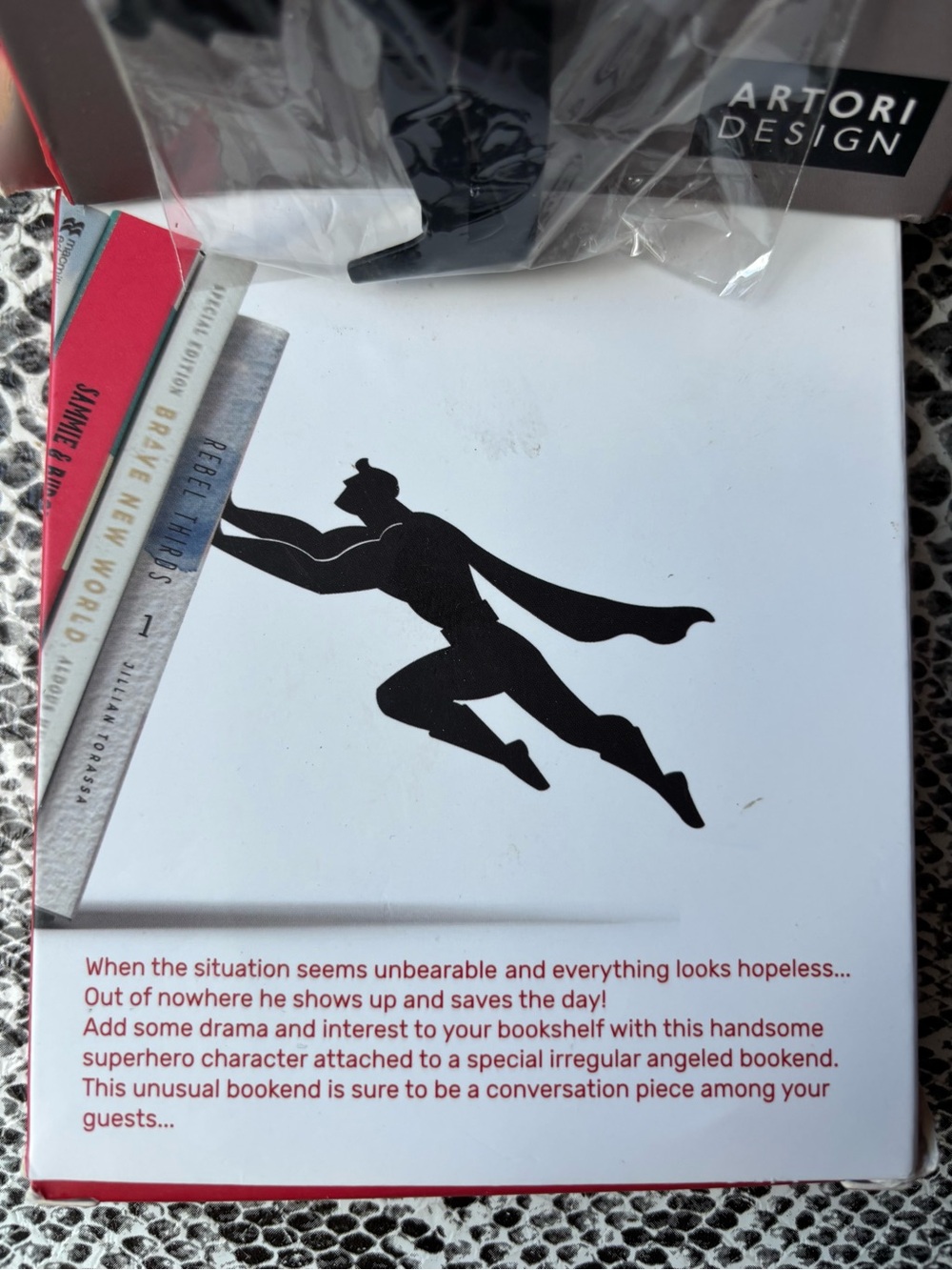 Book & Hero Superman Book End by Artori Design, brand new